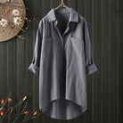 Lavinque Shirts Gris / S Chemise Oversize | Élégance Décontractée | Polyvalente et Chic