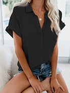 Lavinque Shirts Noir / S Chemise Oversize | Manches Courtes | Élégance Décontractée