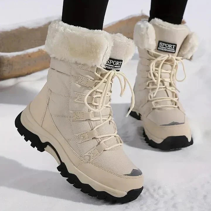 Lavinque Shoes Beige / 36 Bottes d’Hiver Fourrées | Imperméables | Confort et Chaleur