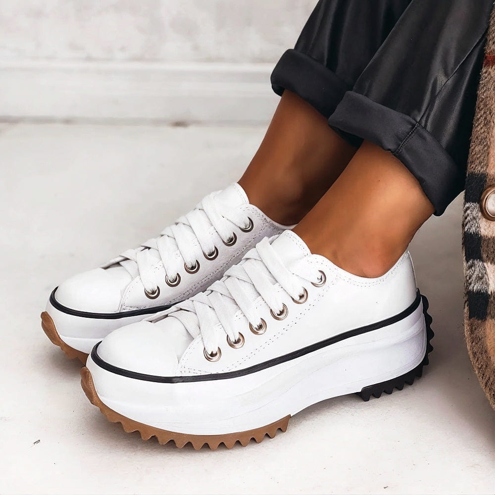 Lavinque Shoes Blanc / 35 Clara - Comfortabele Sneakers Plateformes | Tendance & Confortables | Parfaites pour un Look Urbainmet hoge zool