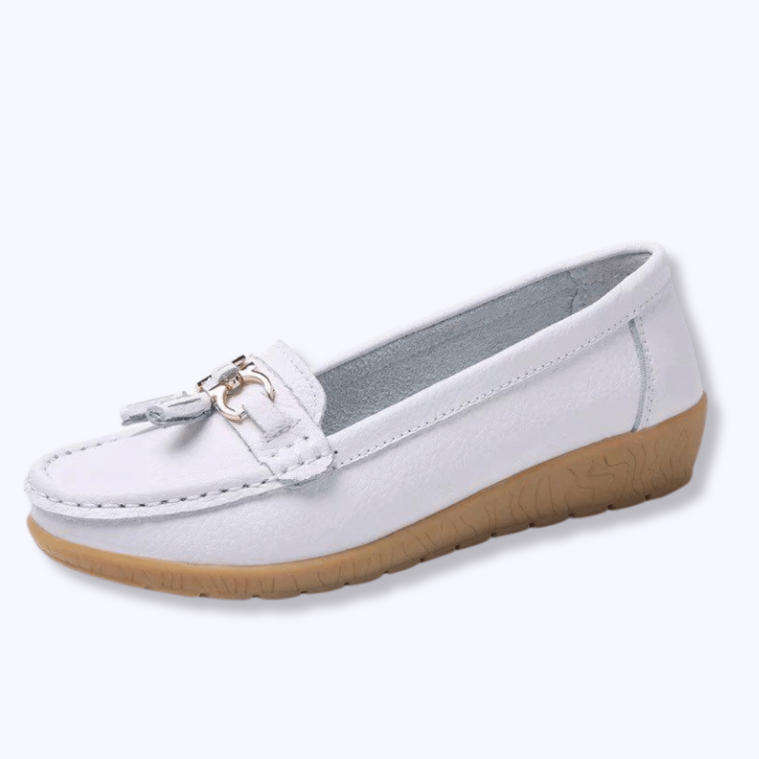 Lavinque Shoes Blanc / 35 Mocassins Confort | Orange | Élégance et Bien-Être au Quotidien