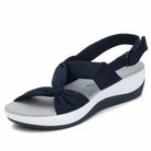 Lavinque Shoes Bleu / 35 Sandales Confort à Nœud | Élégance Décontractée | Idéales pour l'Été