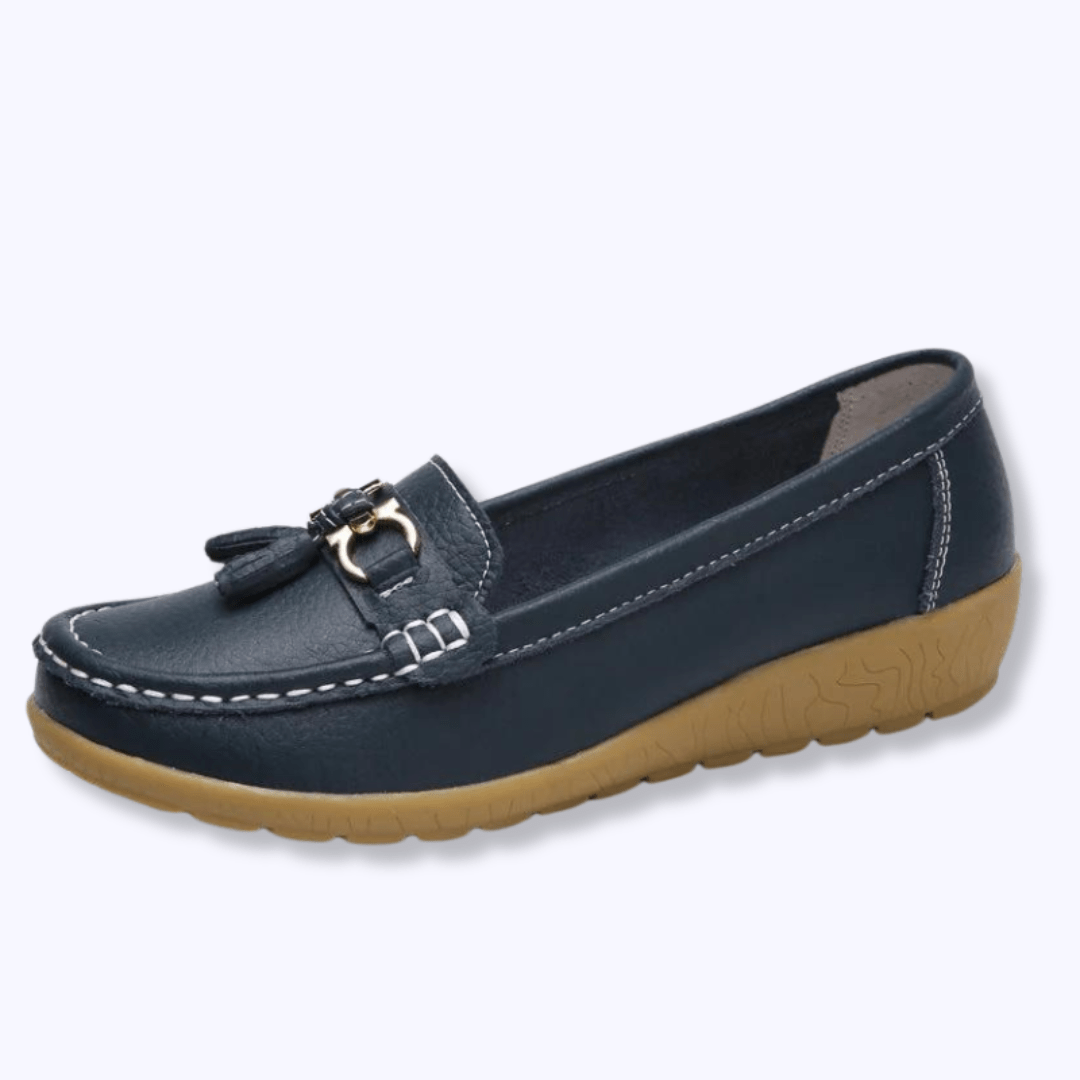 Lavinque Shoes Bleu foncé / 35 Mocassins Confort | Orange | Élégance et Bien-Être au Quotidien