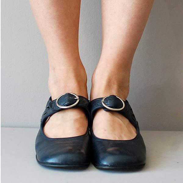 Lavinque Shoes Bleu Marine / 35 Chaussures Mary Jane Femme | Élégance & Confort | Talon Bas et Fermeture Boucle