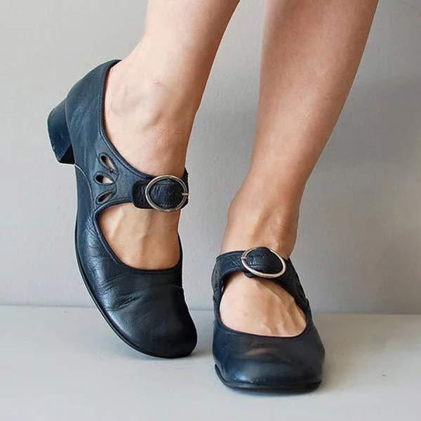 Lavinque Shoes Chaussures Mary Jane Femme | Élégance & Confort | Talon Bas et Fermeture Boucle