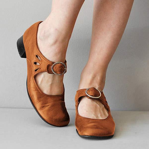 Lavinque Shoes Kaki / 35 Chaussures Mary Jane Femme | Élégance & Confort | Talon Bas et Fermeture Boucle