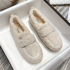 Lavinque Shoes La crème / 37 Mocassins Doublés en Laine | Chaleur et Confort | Style Décontracté