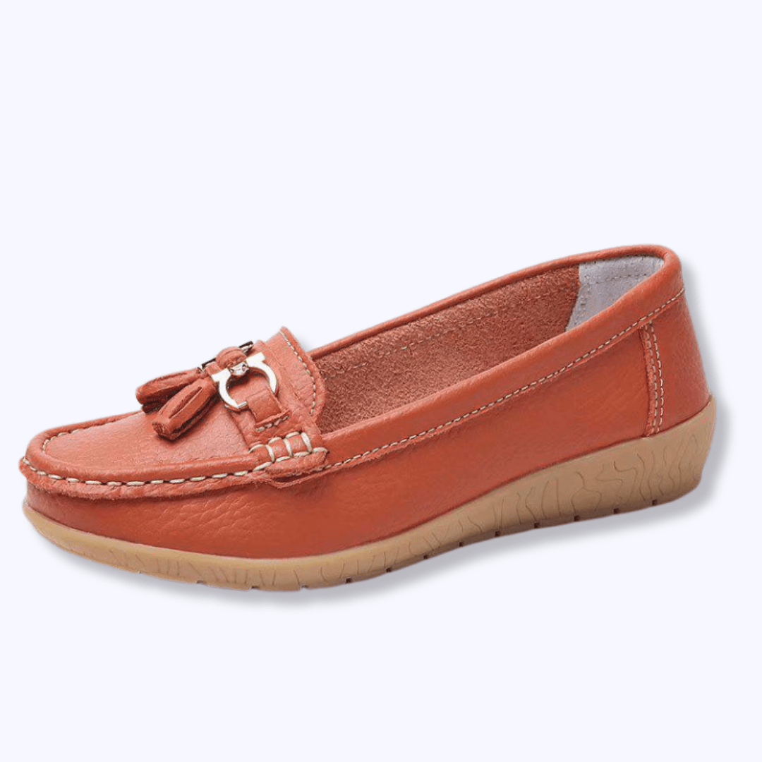Lavinque Shoes Marron / 35 Mocassins Confort | Orange | Élégance et Bien-Être au Quotidien