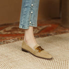 Lavinque Shoes Mocassins Élégants à Chaîne | Beige Crème | Classiques & Intemporels