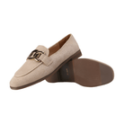 Lavinque Shoes Mocassins Élégants à Chaîne | Beige Crème | Classiques & Intemporels