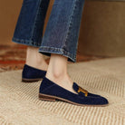Lavinque Shoes Mocassins Élégants à Chaîne | Beige Crème | Classiques & Intemporels