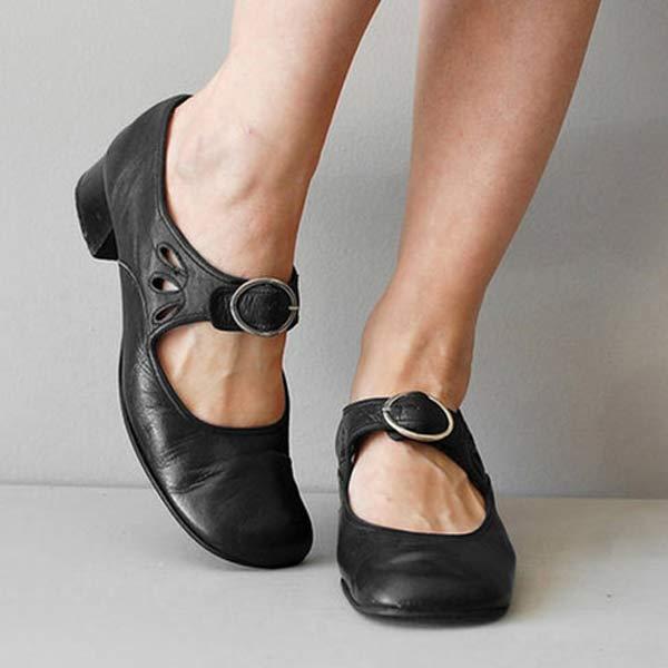 Lavinque Shoes Noir / 35 Chaussures Mary Jane Femme | Élégance & Confort | Talon Bas et Fermeture Boucle