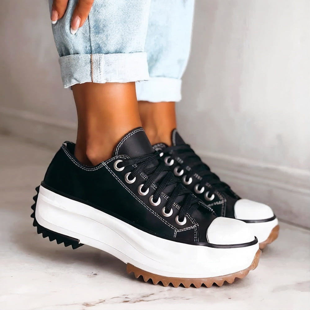 Lavinque Shoes Noir / 35 Clara - Comfortabele Sneakers Plateformes | Tendance & Confortables | Parfaites pour un Look Urbainmet hoge zool