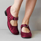 Lavinque Shoes Rouge / 35 Chaussures Mary Jane Femme | Élégance & Confort | Talon Bas et Fermeture Boucle