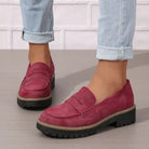 Lavinque Shoes Vin rouge / 35 Mocassins Femme | Élégance & Confort | Semelle Épaisse Antidérapante
