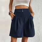 Lavinque Short Beu / S Short Large Élégant | Noir | Confort et Style Décontracté