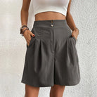 Lavinque Short Gris / S Short Large Élégant | Noir | Confort et Style Décontracté