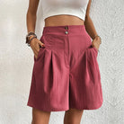 Lavinque Short Rose / S Short Large Élégant | Noir | Confort et Style Décontracté