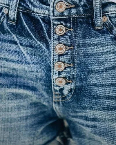 Lavinque Short Short en Jean Délavé | Casual | Boutonné et Stylé