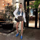Lavinque Short Short Léopard Femme | Tendance & Confortable | Look Sauvage et Chic