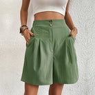 Lavinque Short Vert clair / S Short Large Élégant | Noir | Confort et Style Décontracté