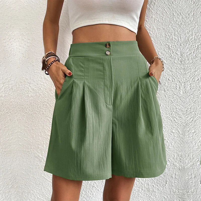 Lavinque Short Vert clair / S Short Large Élégant | Noir | Confort et Style Décontracté