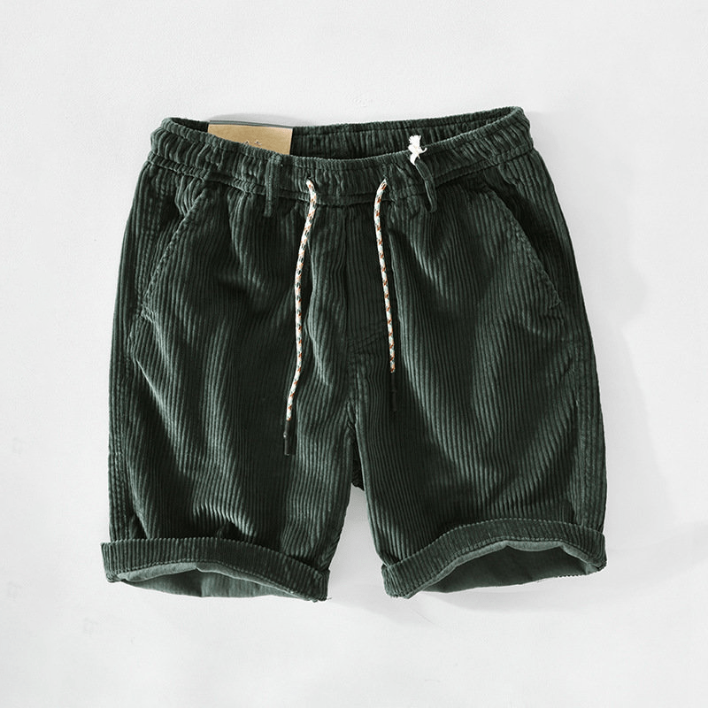Lavinque Short Vert / S Short Décontracté en Lin Coton | Naturel | Léger et Respirant
