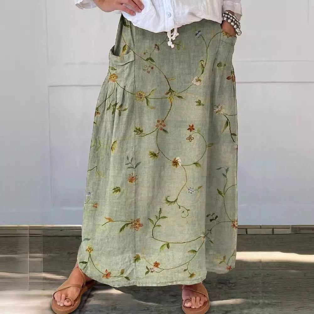 Lavinque Skirt 3 / S Jupe Longue Bohème | Élégance Fleurie | Confort & Légèreté