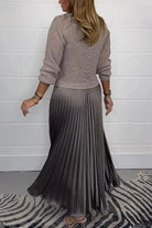 Lavinque Skirt Ensemble Pull et Jupe Plissée | Élégance | Confort et Fluidité