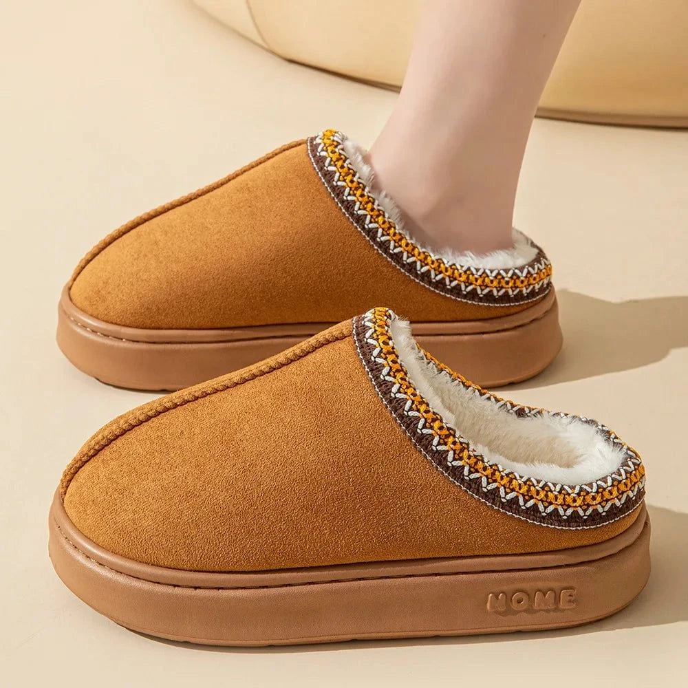 Lavinque Slippers Marron / 36-37 Pantoufles Hiver | Doublure Chaude | Confort et Élégance