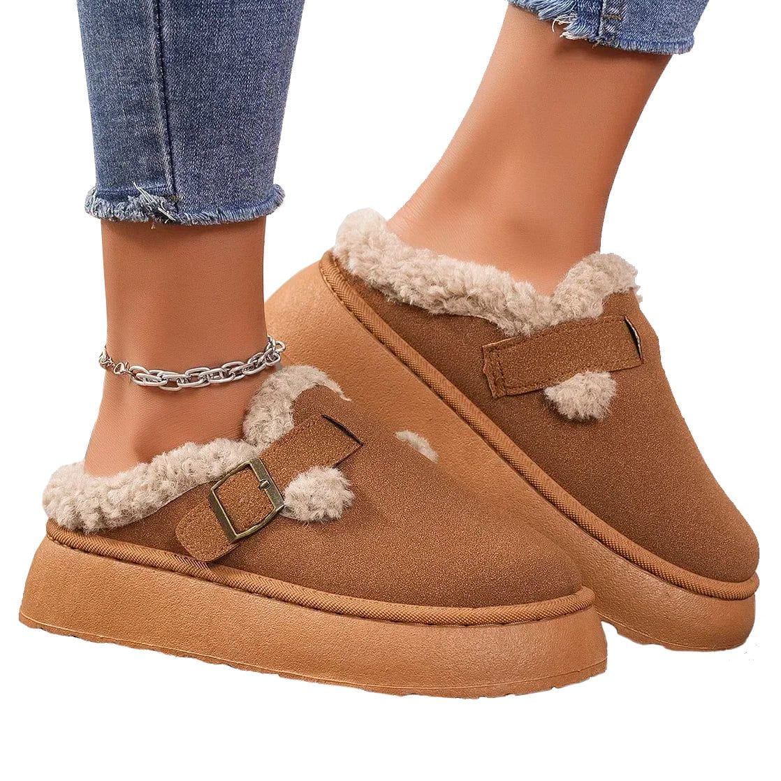 Lavinque Slippers Mules Hiver | Doublure Chaude & Semelle Confort | Cocooning & Style