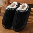 Lavinque Slippers Noir / 35 Chaussons Hiver Doublés | Marron Caramel | Ultra Chauds & Confort Absolu