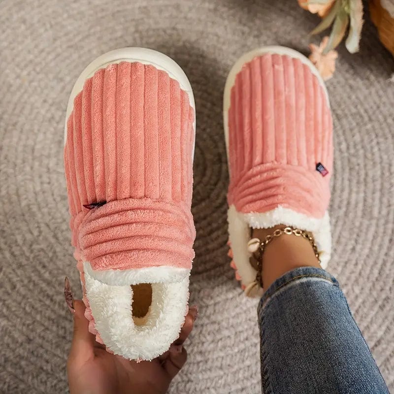 Lavinque Slippers Rose / 36/37 Chaussons Hiver Doublés | Ultra Confortables | Antidérapants et Chaleureux