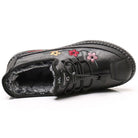 Lavinque Sneakers Baskets Confort à Broderies | Rouge Vin | Semelle Épaisse Antidérapante