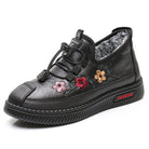 Lavinque Sneakers Baskets Confort à Broderies | Rouge Vin | Semelle Épaisse Antidérapante