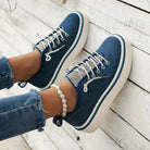 Lavinque Sneakers Baskets en velours côtelé | Orange | Tendance et confortables