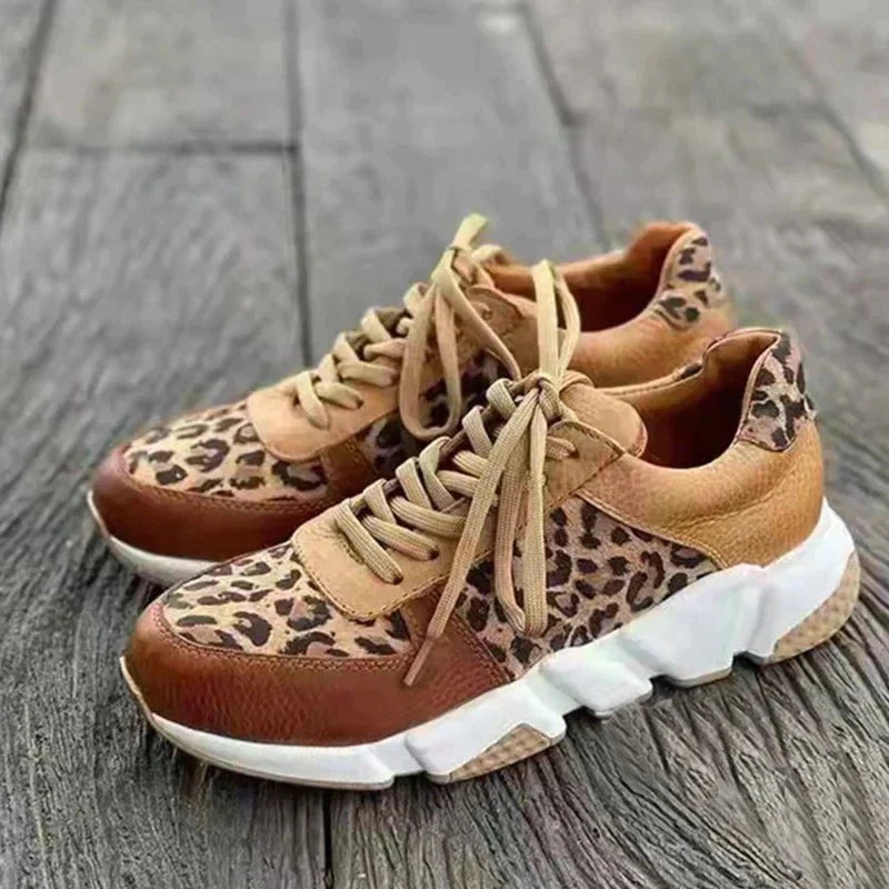 Lavinque Sneakers Baskets Femme | Confort & Style | Imprimé Léopard Tendance