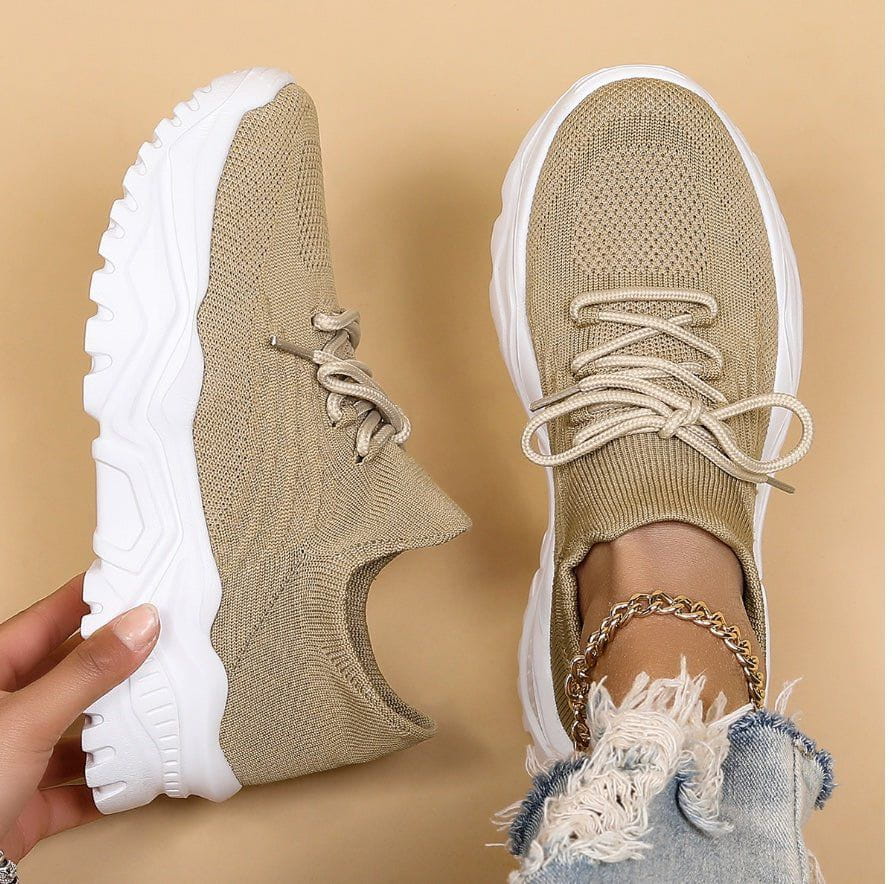 Lavinque Sneakers Beige / 35 Baskets Chunky | Respirantes et Légères | Confort Optimal