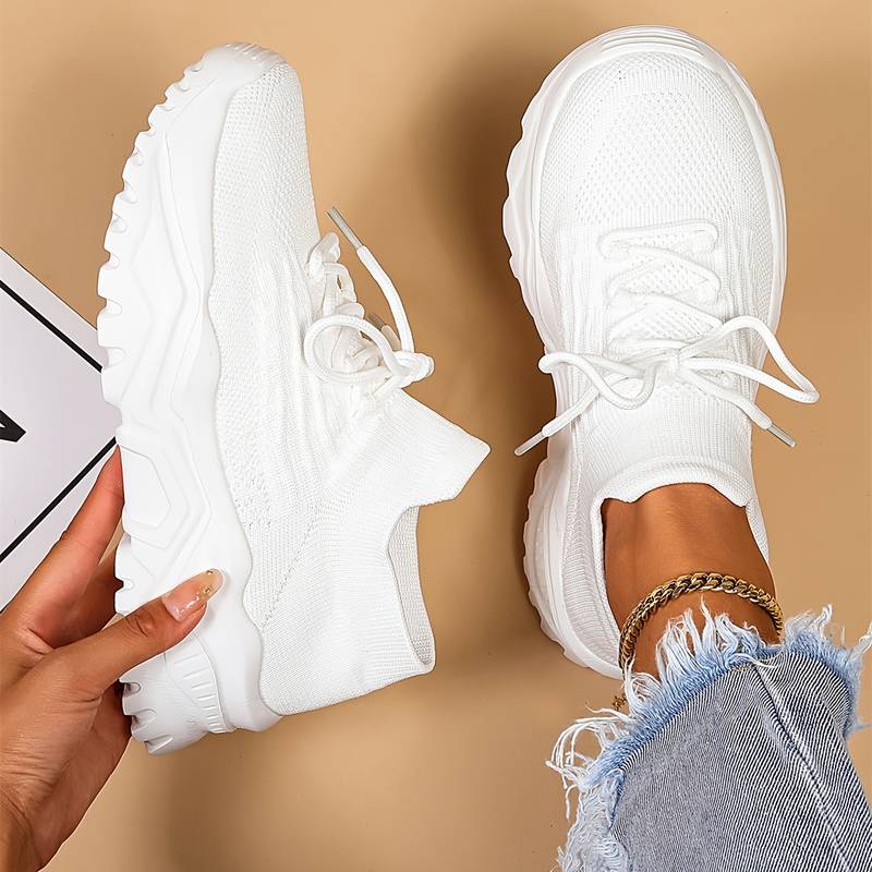 Lavinque Sneakers Blanc / 35 Baskets Chunky | Respirantes et Légères | Confort Optimal