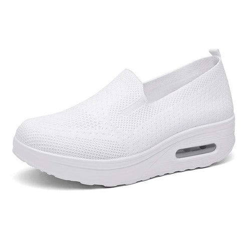 Lavinque Sneakers Blanc / 36 Baskets compensées respirantes | Rose | Confort et style au quotidien
