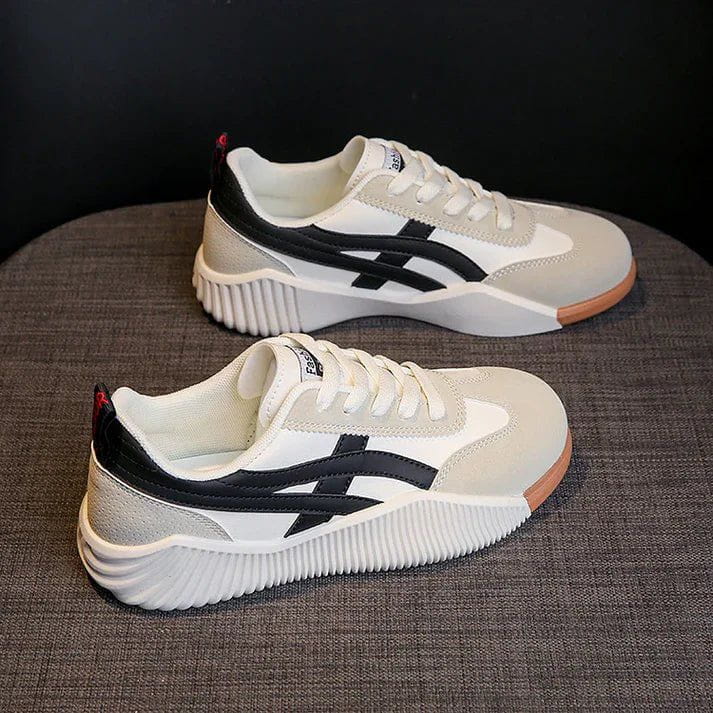 Lavinque Sneakers Blanc/Noir / 35 Baskets Sport Chic | Confort et Style | Tendance Urbaine