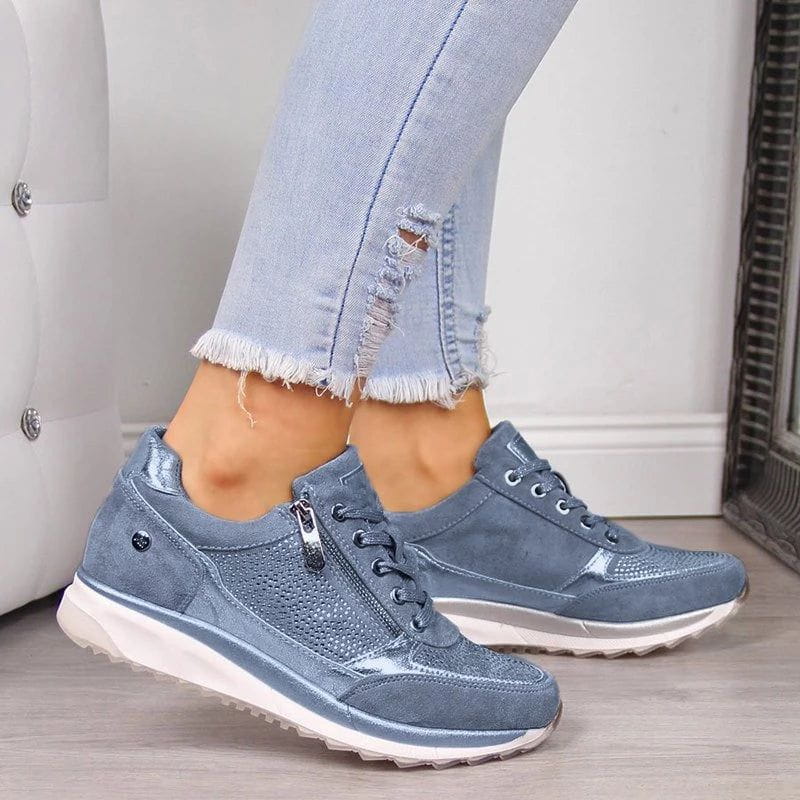 Lavinque Sneakers Bleu / 34 Baskets Confort Denim | Décontractées | Légères et Stylées