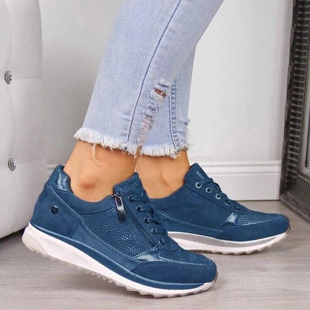 Lavinque Sneakers Bleu / 36 Baskets Brillantes | Confort et Style | Tendance et Polyvalence