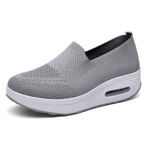 Lavinque Sneakers Gris / 36 Baskets compensées respirantes | Rose | Confort et style au quotidien