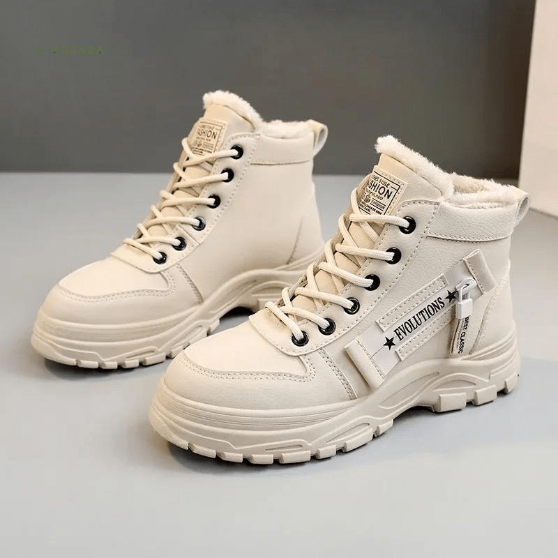 Lavinque Sneakers Kaki / 35 Baskets Montantes Chunky | Urbain | Confort et Style Moderne