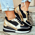 Lavinque Sneakers L'or / 35 Baskets Femme | Chic & Sport | Confort et Élégance