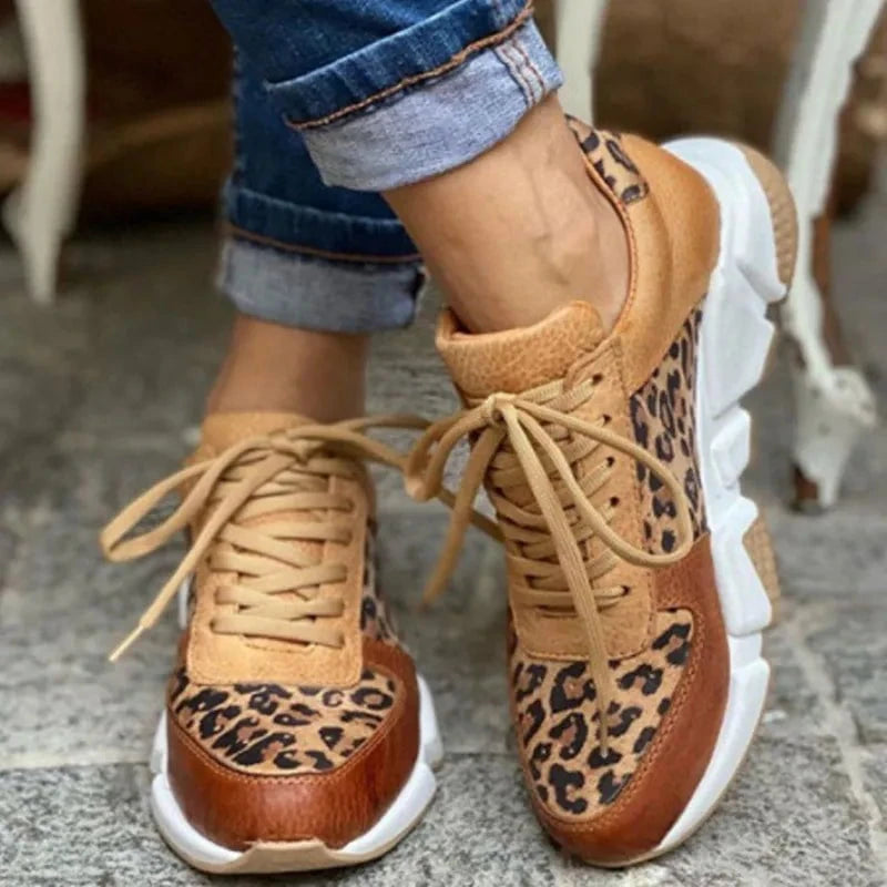 Lavinque Sneakers Léopard / 36 Baskets Femme | Confort & Style | Imprimé Léopard Tendance