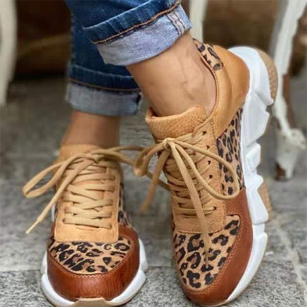 Lavinque Sneakers Marron / 35 Baskets Léopard | Confort et Style | Tendance Sauvage