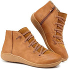 Lavinque Sneakers Marron / 35 Baskets Montantes | Cuir Synthétique & Fermeture Zippée | Confort & Style