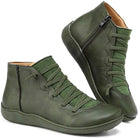 Lavinque Sneakers Vert / 35 Baskets Montantes | Cuir Synthétique & Fermeture Zippée | Confort & Style